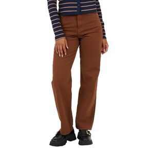 Brave Soul Womens/Ladies Para Mid Rise Straight Leg Jeans / Pale Brown